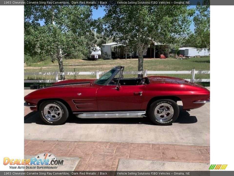 1963 Chevrolet Corvette Sting Ray Convertible Dark Red Metallic / Black Photo #9