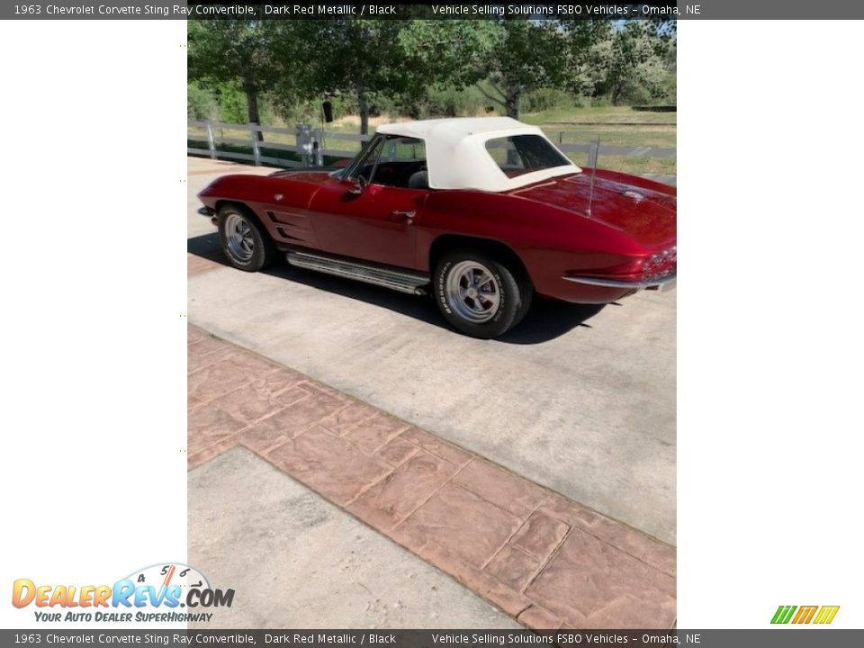 1963 Chevrolet Corvette Sting Ray Convertible Dark Red Metallic / Black Photo #10