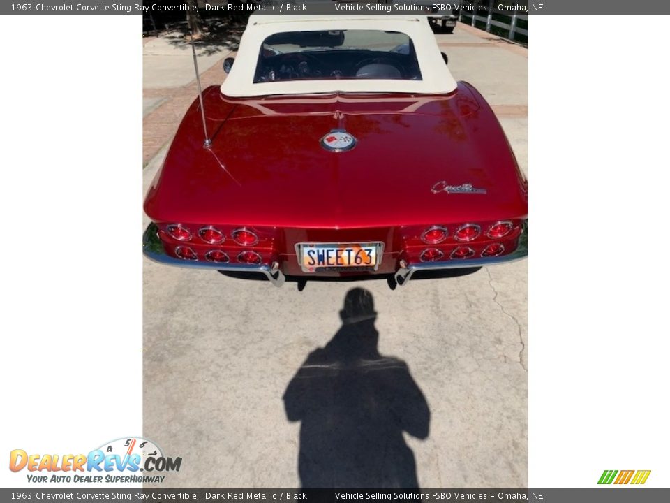 1963 Chevrolet Corvette Sting Ray Convertible Dark Red Metallic / Black Photo #11