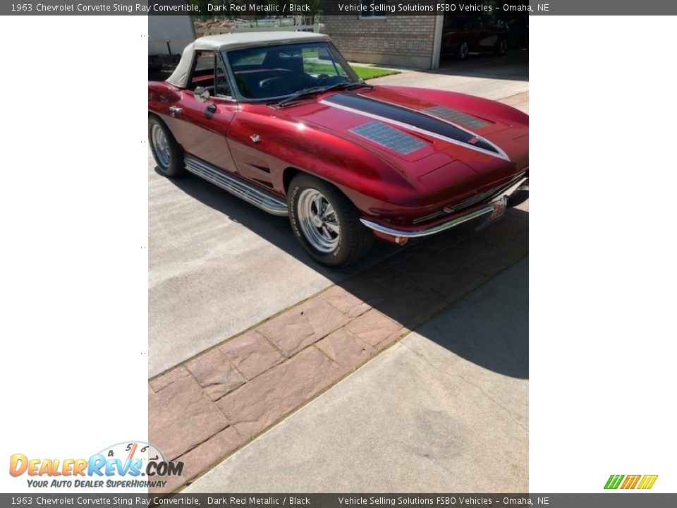 1963 Chevrolet Corvette Sting Ray Convertible Dark Red Metallic / Black Photo #14