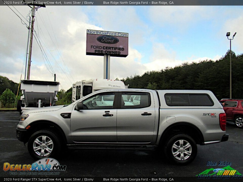 2020 Ford Ranger STX SuperCrew 4x4 Iconic Silver / Ebony Photo #2