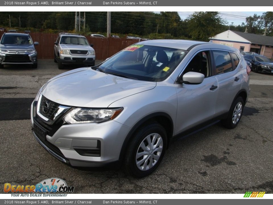 2018 Nissan Rogue S AWD Brilliant Silver / Charcoal Photo #1