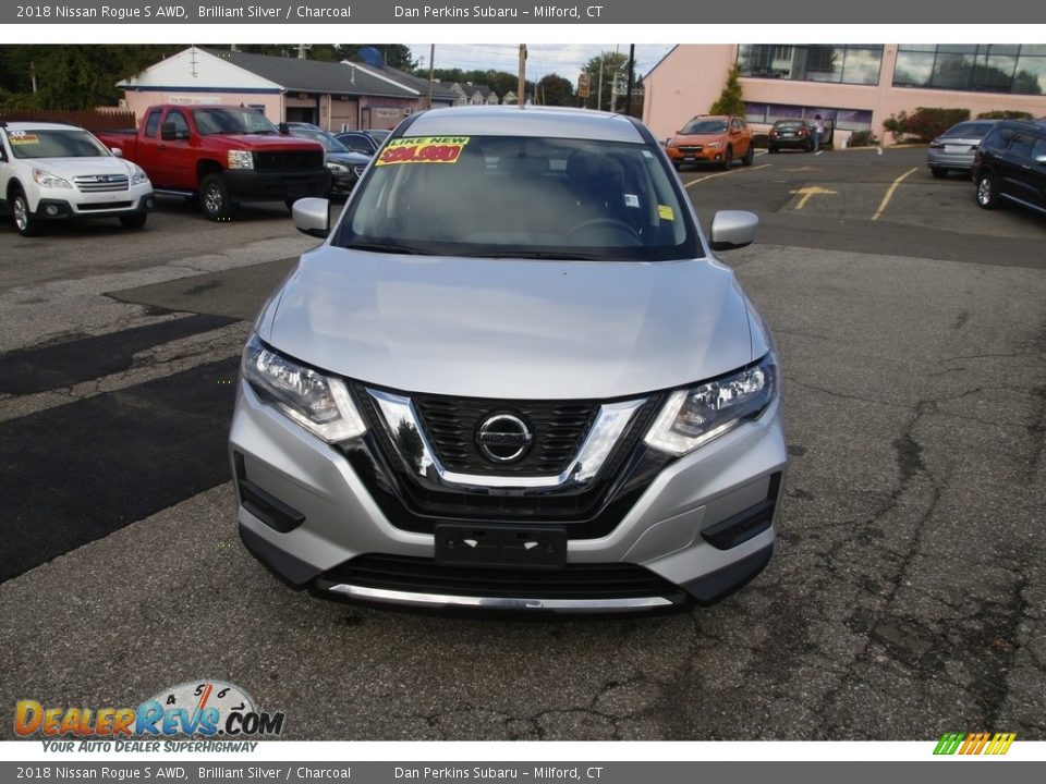 2018 Nissan Rogue S AWD Brilliant Silver / Charcoal Photo #2