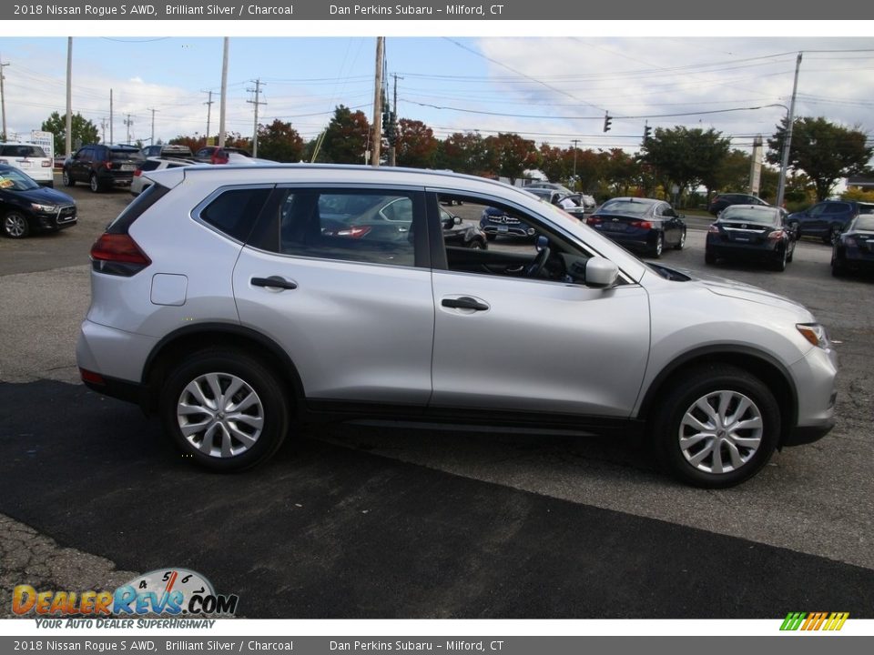 2018 Nissan Rogue S AWD Brilliant Silver / Charcoal Photo #4