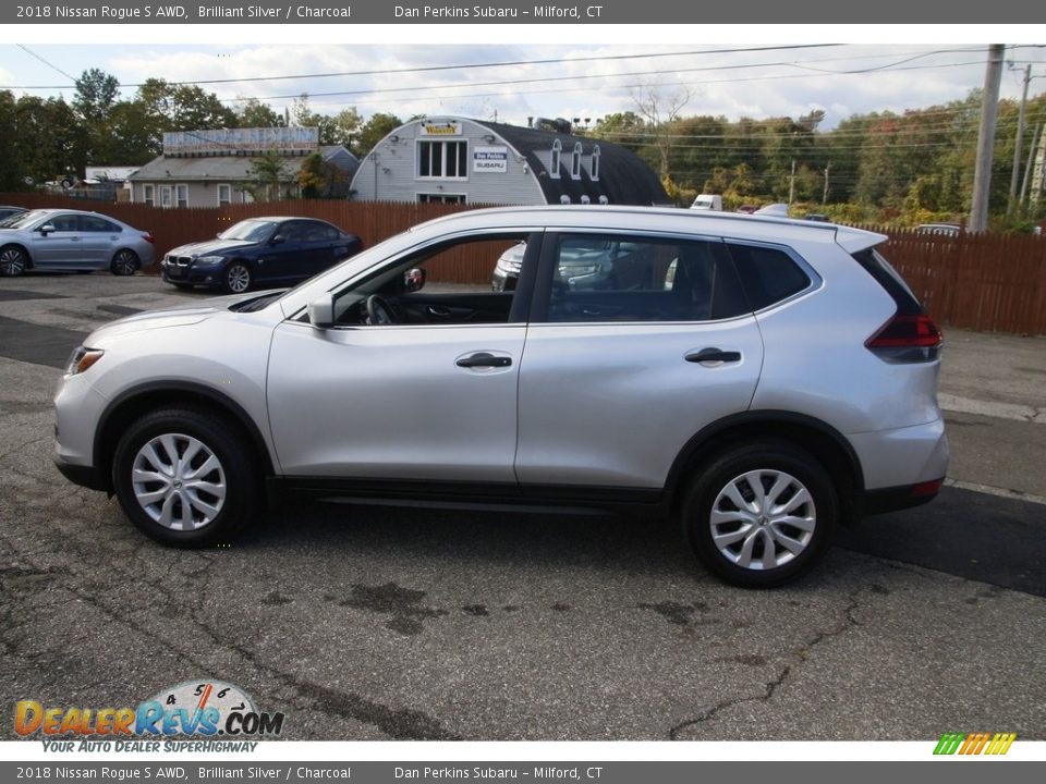 2018 Nissan Rogue S AWD Brilliant Silver / Charcoal Photo #8