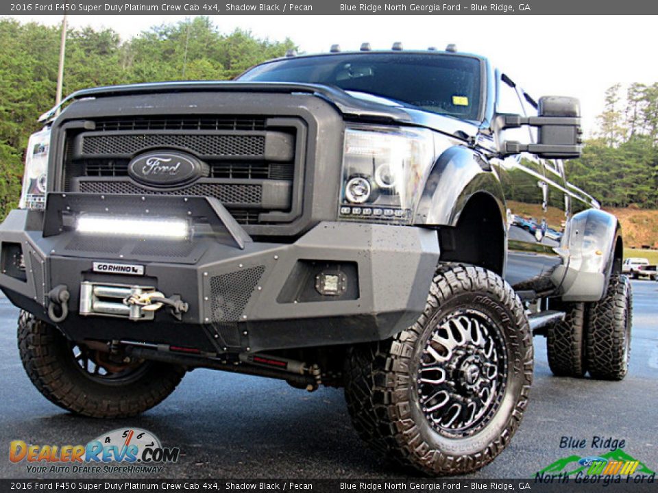 2016 Ford F450 Super Duty Platinum Crew Cab 4x4 Shadow Black / Pecan Photo #1