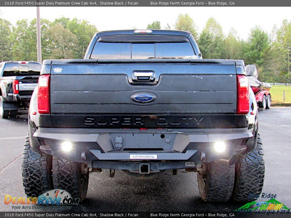 2016 Ford F450 Super Duty Platinum Crew Cab 4x4 Shadow Black / Pecan Photo #4