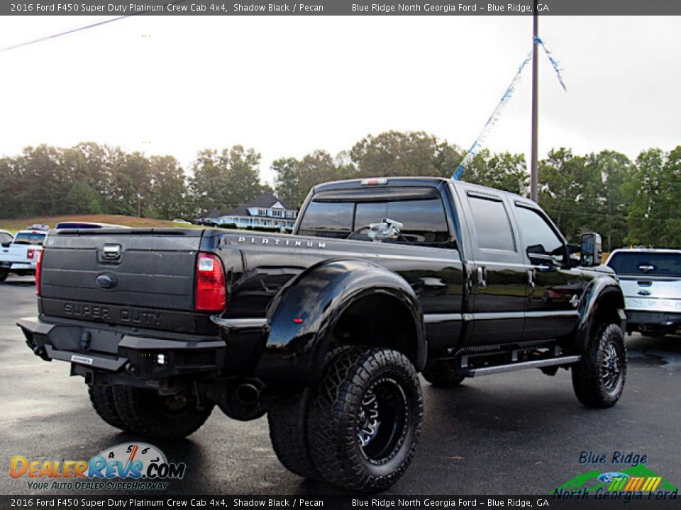 2016 Ford F450 Super Duty Platinum Crew Cab 4x4 Shadow Black / Pecan Photo #5