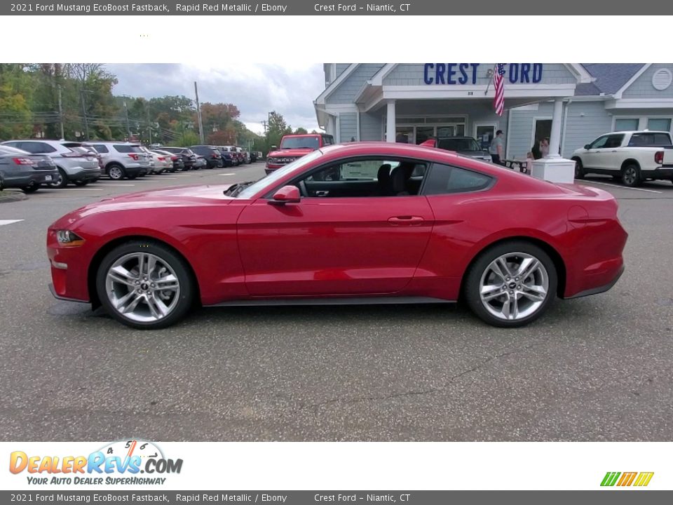 2021 Ford Mustang EcoBoost Fastback Rapid Red Metallic / Ebony Photo #4