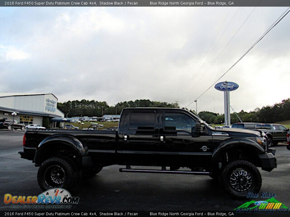 2016 Ford F450 Super Duty Platinum Crew Cab 4x4 Shadow Black / Pecan Photo #6