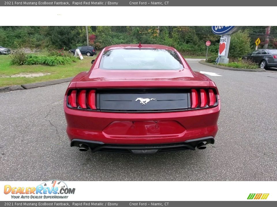 2021 Ford Mustang EcoBoost Fastback Rapid Red Metallic / Ebony Photo #6