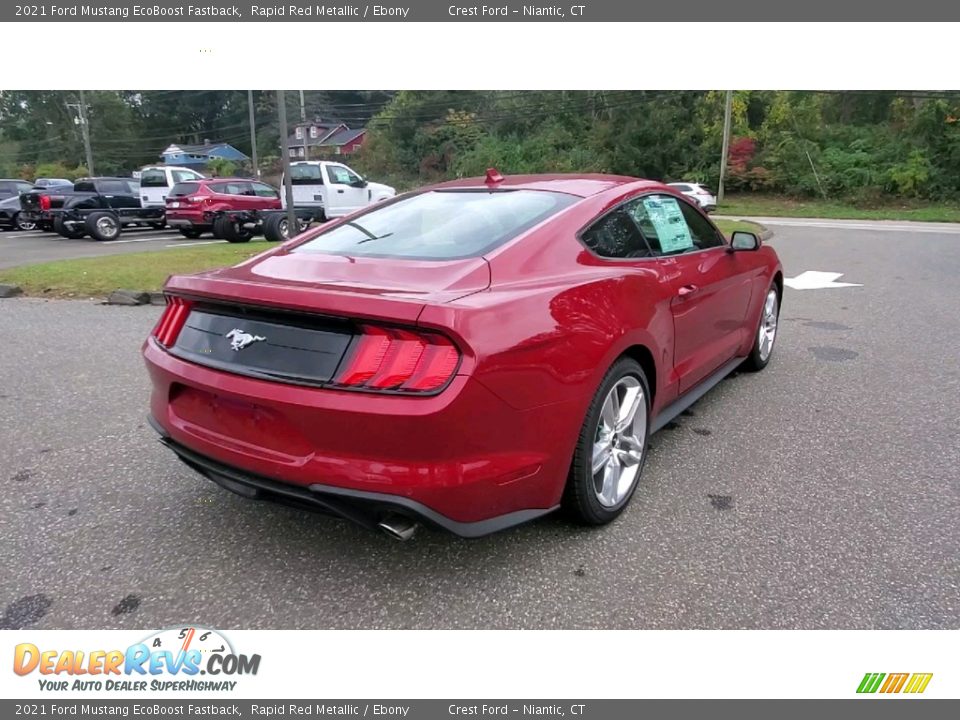 2021 Ford Mustang EcoBoost Fastback Rapid Red Metallic / Ebony Photo #7