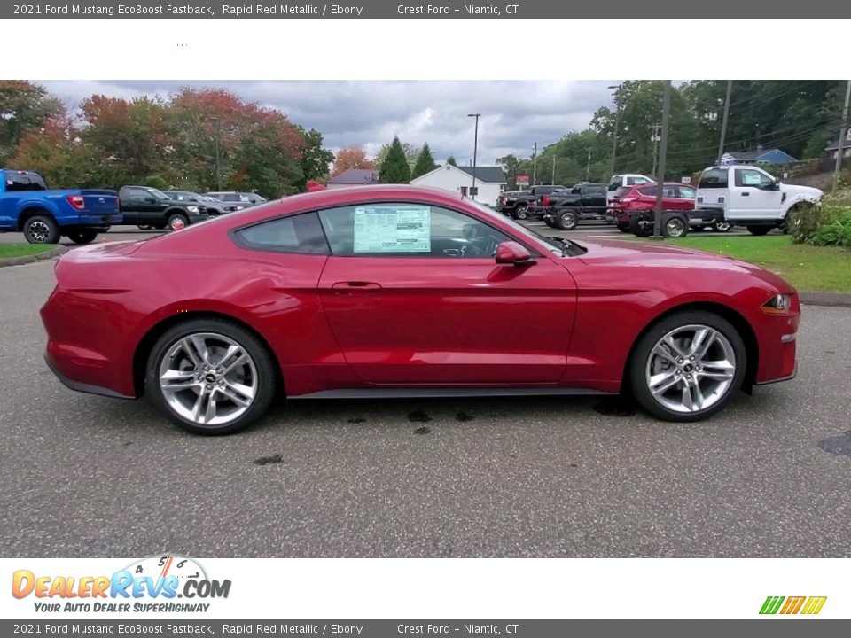 Rapid Red Metallic 2021 Ford Mustang EcoBoost Fastback Photo #8