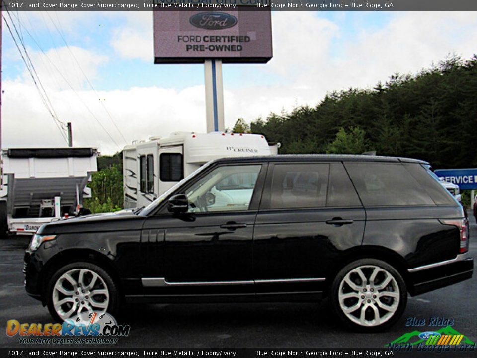 2017 Land Rover Range Rover Supercharged Loire Blue Metallic / Ebony/Ivory Photo #2