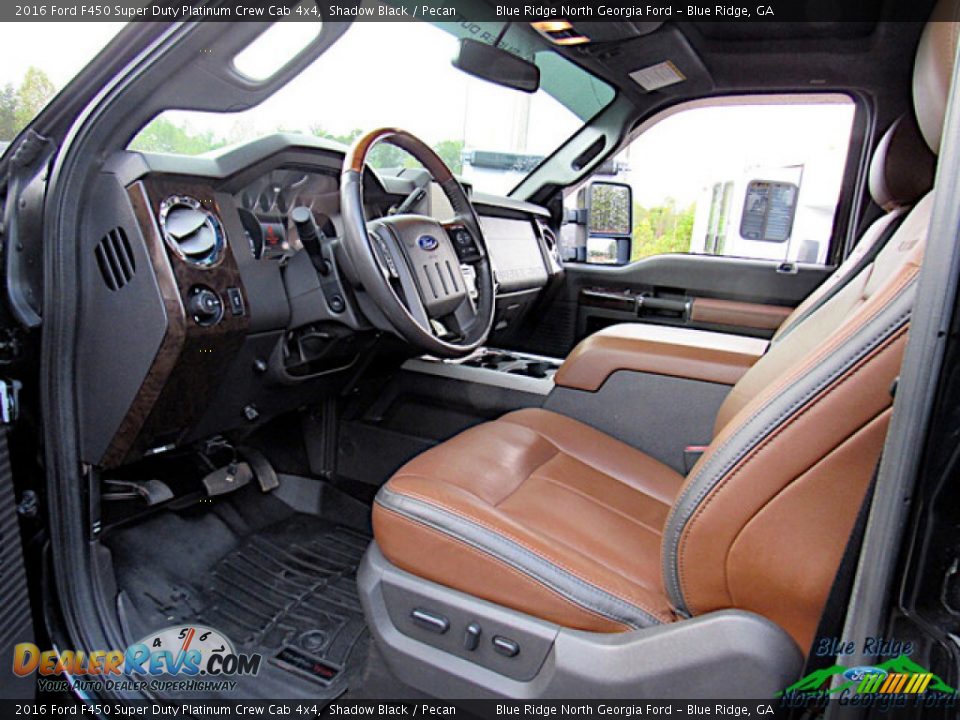 Pecan Interior - 2016 Ford F450 Super Duty Platinum Crew Cab 4x4 Photo #18