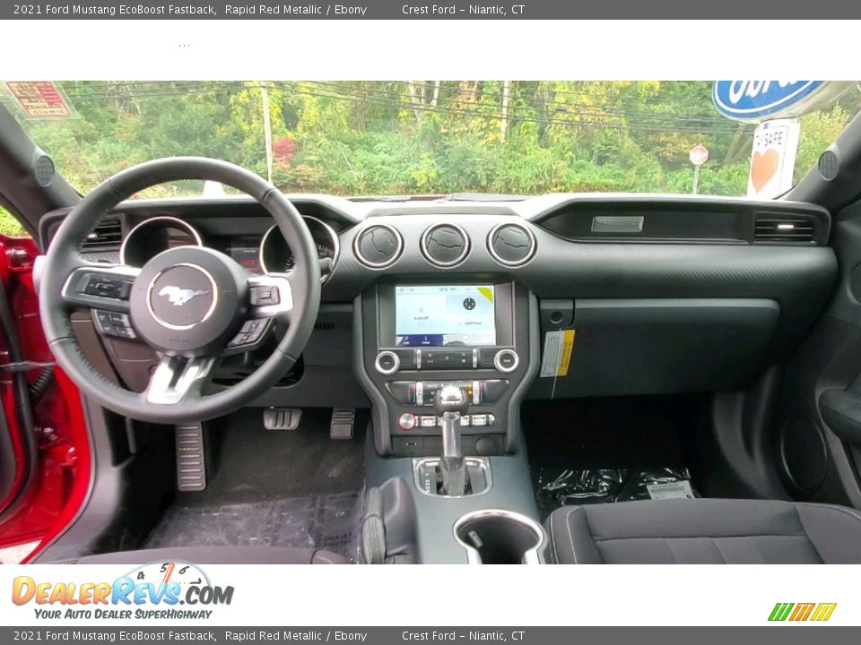 Dashboard of 2021 Ford Mustang EcoBoost Fastback Photo #18