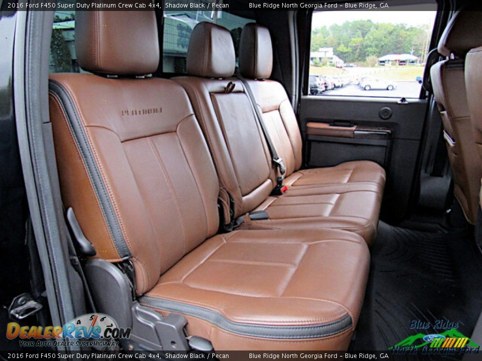 Rear Seat of 2016 Ford F450 Super Duty Platinum Crew Cab 4x4 Photo #23