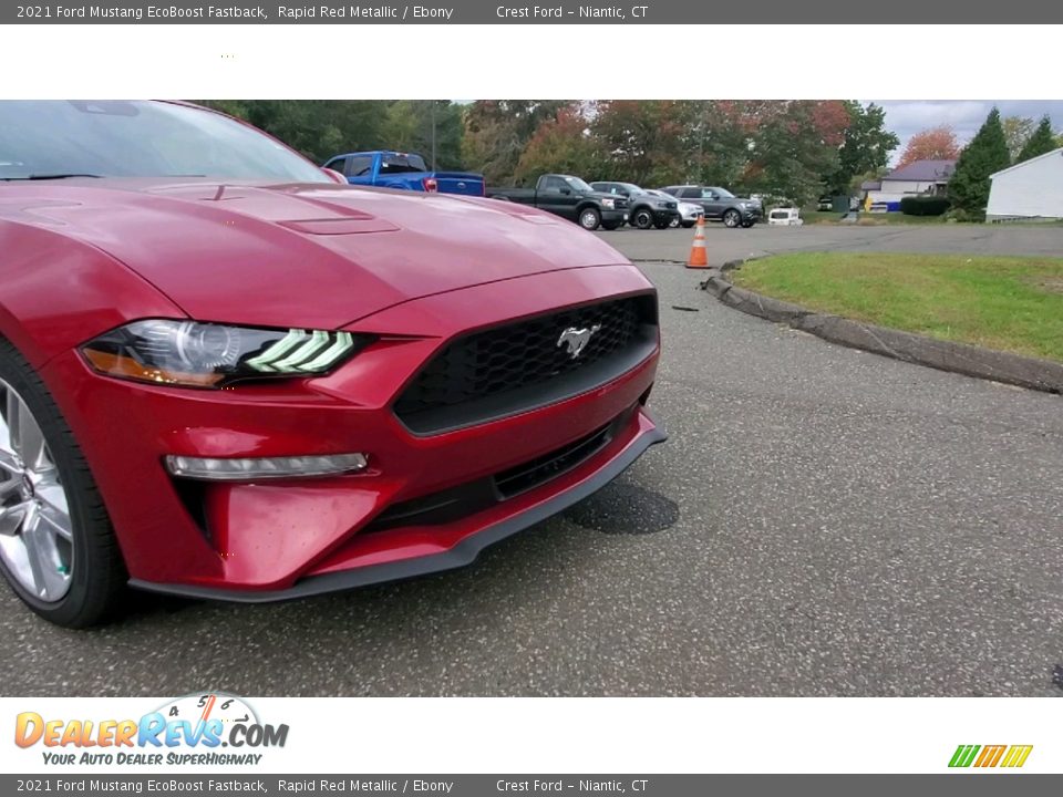 2021 Ford Mustang EcoBoost Fastback Rapid Red Metallic / Ebony Photo #25