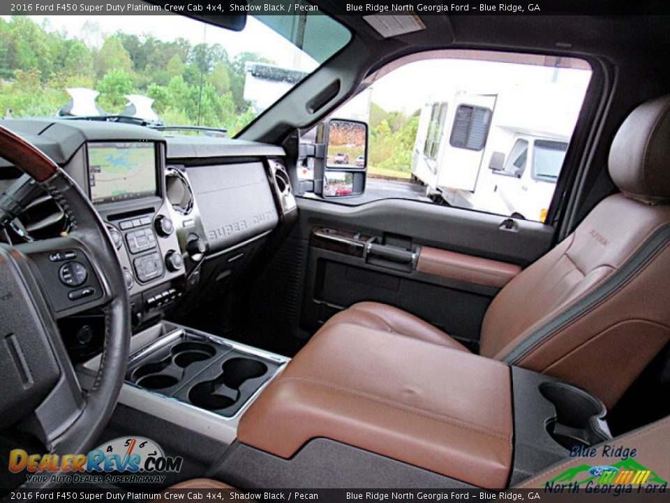 2016 Ford F450 Super Duty Platinum Crew Cab 4x4 Shadow Black / Pecan Photo #35