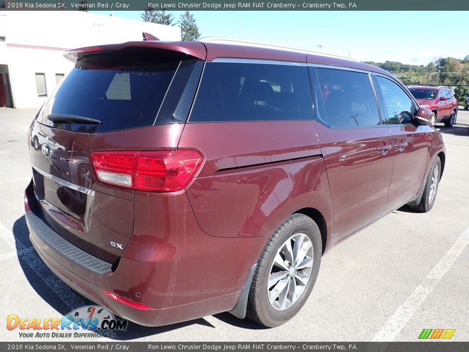 2016 Kia Sedona SX Venetian Red / Gray Photo #3