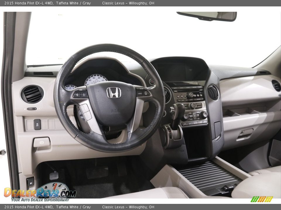 2015 Honda Pilot EX-L 4WD Taffeta White / Gray Photo #6