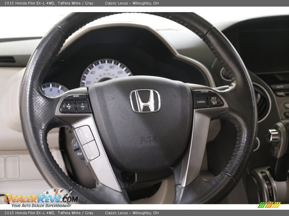 2015 Honda Pilot EX-L 4WD Taffeta White / Gray Photo #7