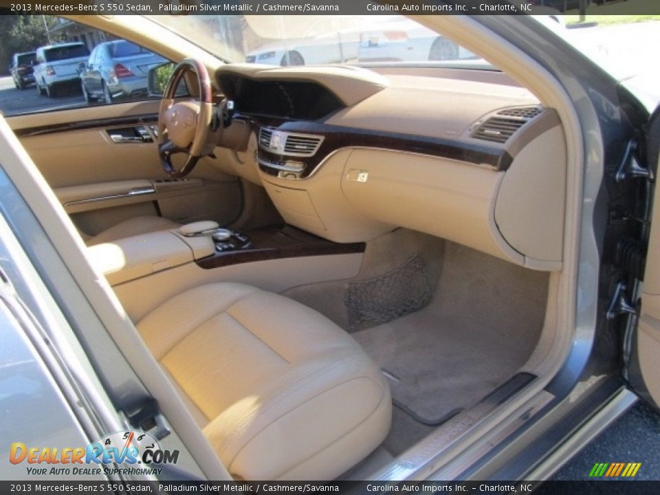 2013 Mercedes-Benz S 550 Sedan Palladium Silver Metallic / Cashmere/Savanna Photo #21