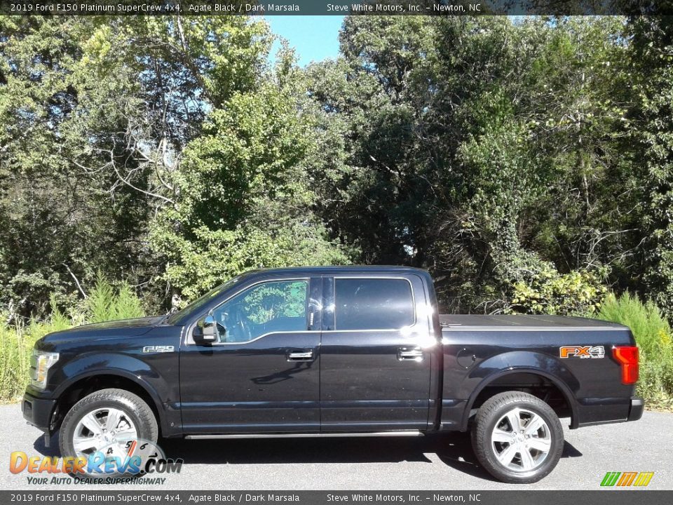 2019 Ford F150 Platinum SuperCrew 4x4 Agate Black / Dark Marsala Photo #1