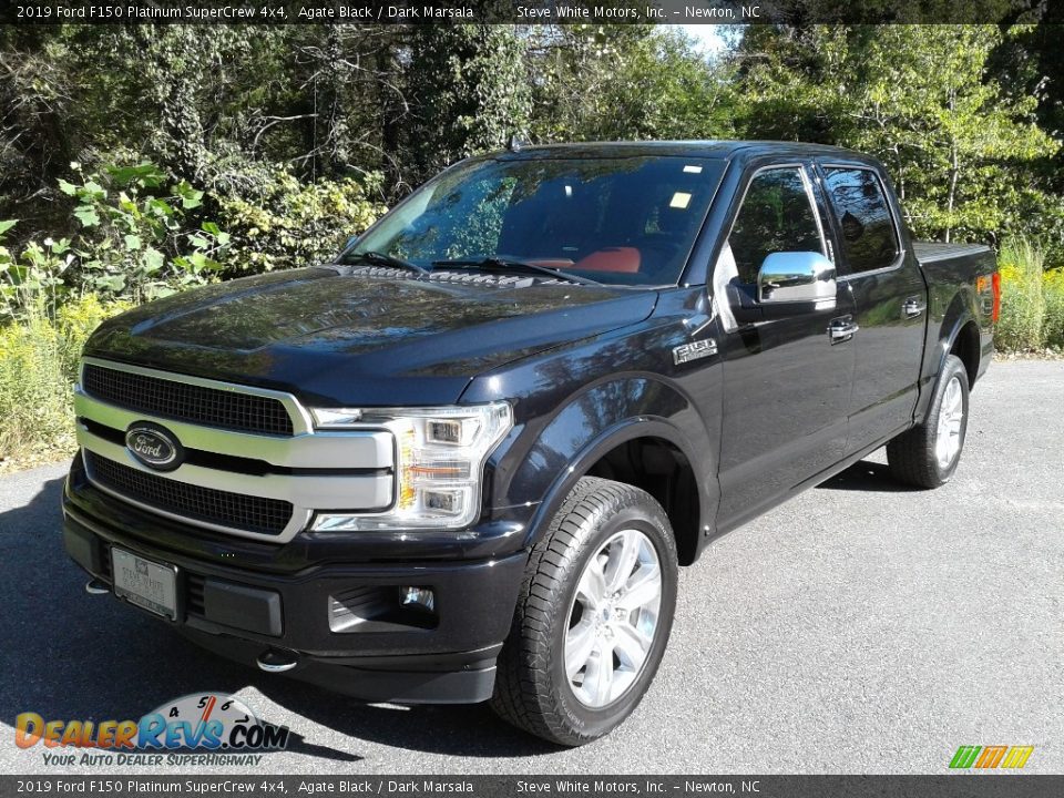 2019 Ford F150 Platinum SuperCrew 4x4 Agate Black / Dark Marsala Photo #2