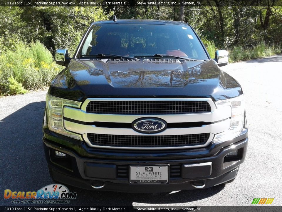 2019 Ford F150 Platinum SuperCrew 4x4 Agate Black / Dark Marsala Photo #4