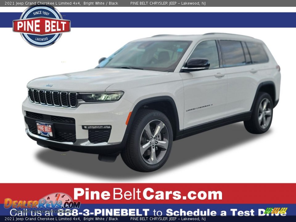 2021 Jeep Grand Cherokee L Limited 4x4 Bright White / Black Photo #1