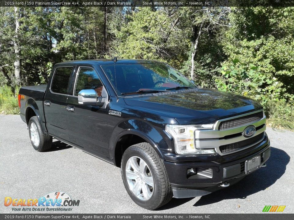 2019 Ford F150 Platinum SuperCrew 4x4 Agate Black / Dark Marsala Photo #5