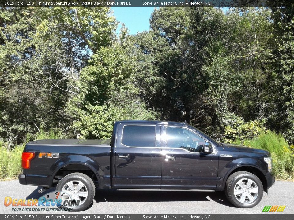 2019 Ford F150 Platinum SuperCrew 4x4 Agate Black / Dark Marsala Photo #6