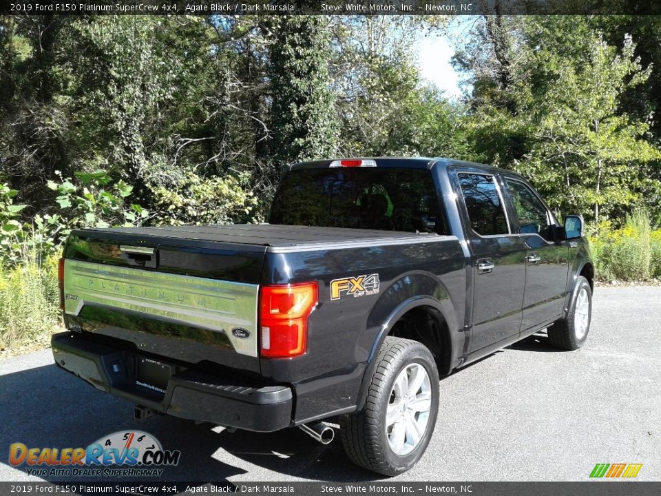 2019 Ford F150 Platinum SuperCrew 4x4 Agate Black / Dark Marsala Photo #7