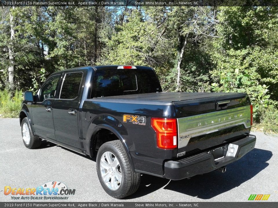 2019 Ford F150 Platinum SuperCrew 4x4 Agate Black / Dark Marsala Photo #11