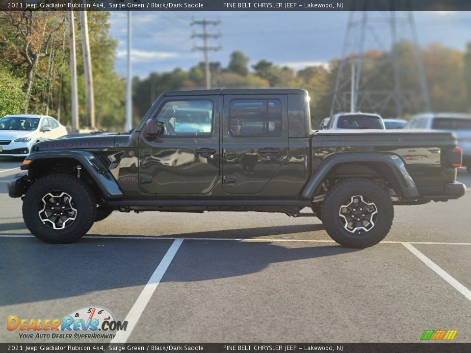 2021 Jeep Gladiator Rubicon 4x4 Sarge Green / Black/Dark Saddle Photo #4