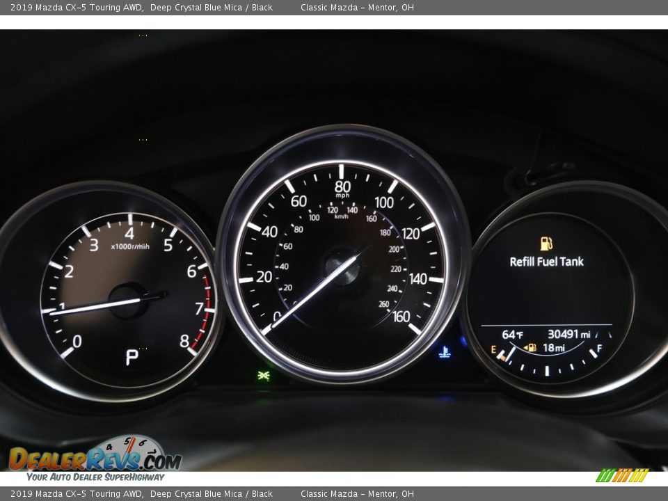 2019 Mazda CX-5 Touring AWD Deep Crystal Blue Mica / Black Photo #8