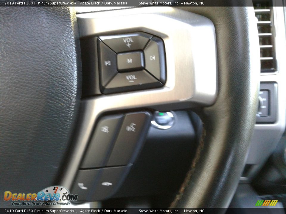 2019 Ford F150 Platinum SuperCrew 4x4 Agate Black / Dark Marsala Photo #24