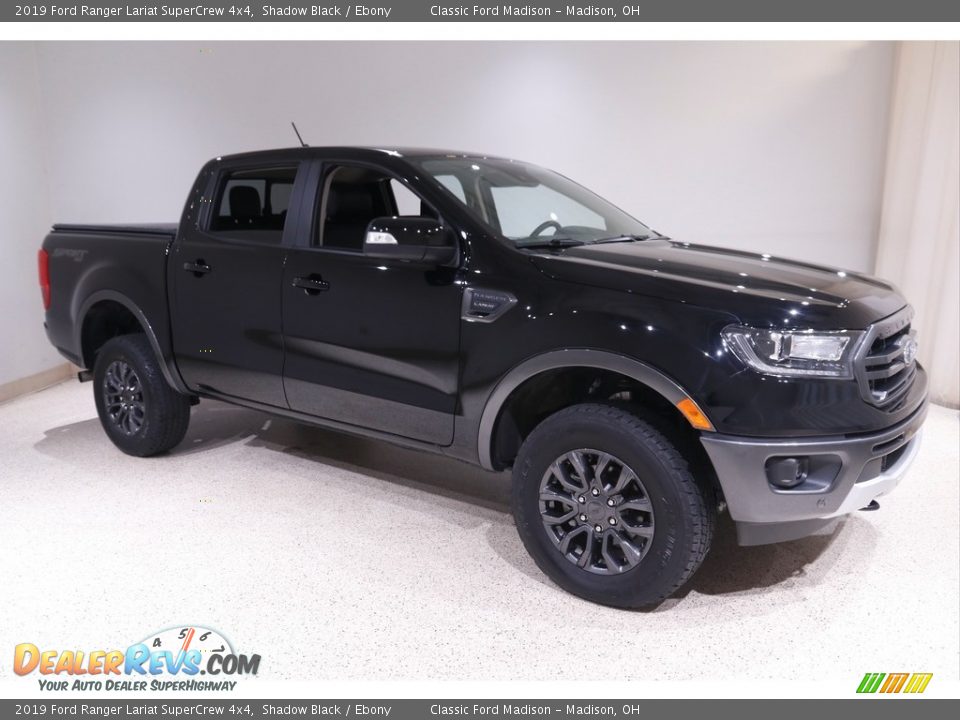 2019 Ford Ranger Lariat SuperCrew 4x4 Shadow Black / Ebony Photo #1