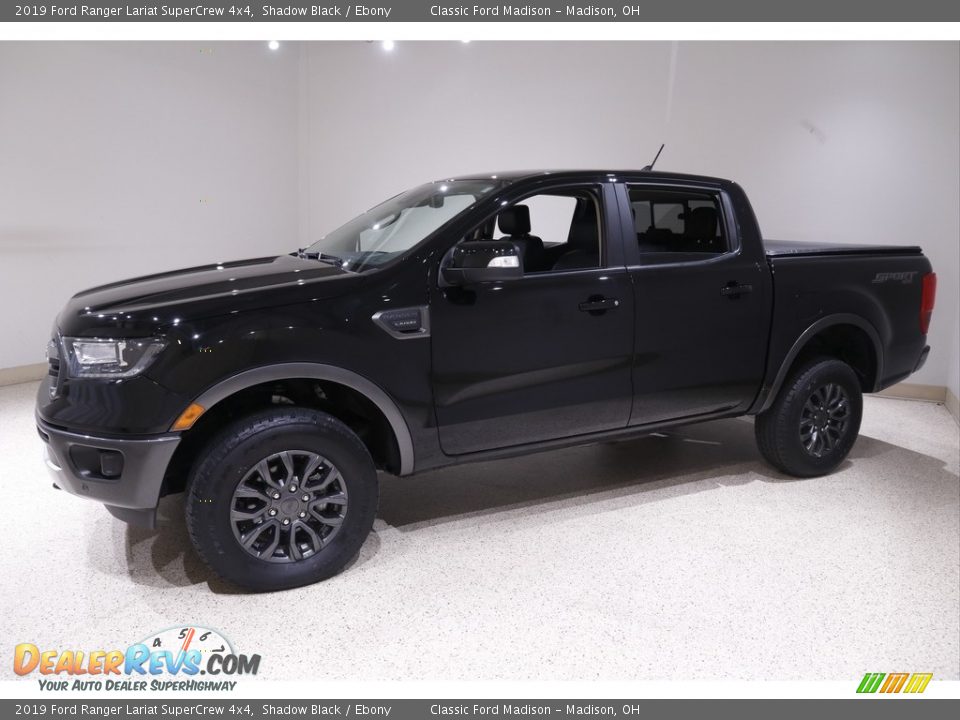 2019 Ford Ranger Lariat SuperCrew 4x4 Shadow Black / Ebony Photo #3