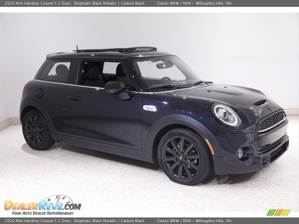 2020 Mini Hardtop Cooper S 2 Door Enigmatic Black Metallic / Carbon Black Photo #1