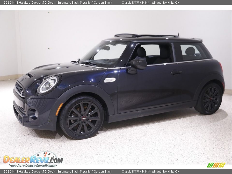 2020 Mini Hardtop Cooper S 2 Door Enigmatic Black Metallic / Carbon Black Photo #3