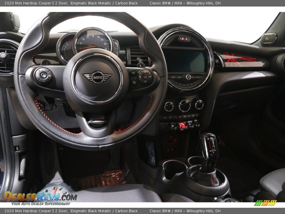 2020 Mini Hardtop Cooper S 2 Door Enigmatic Black Metallic / Carbon Black Photo #6