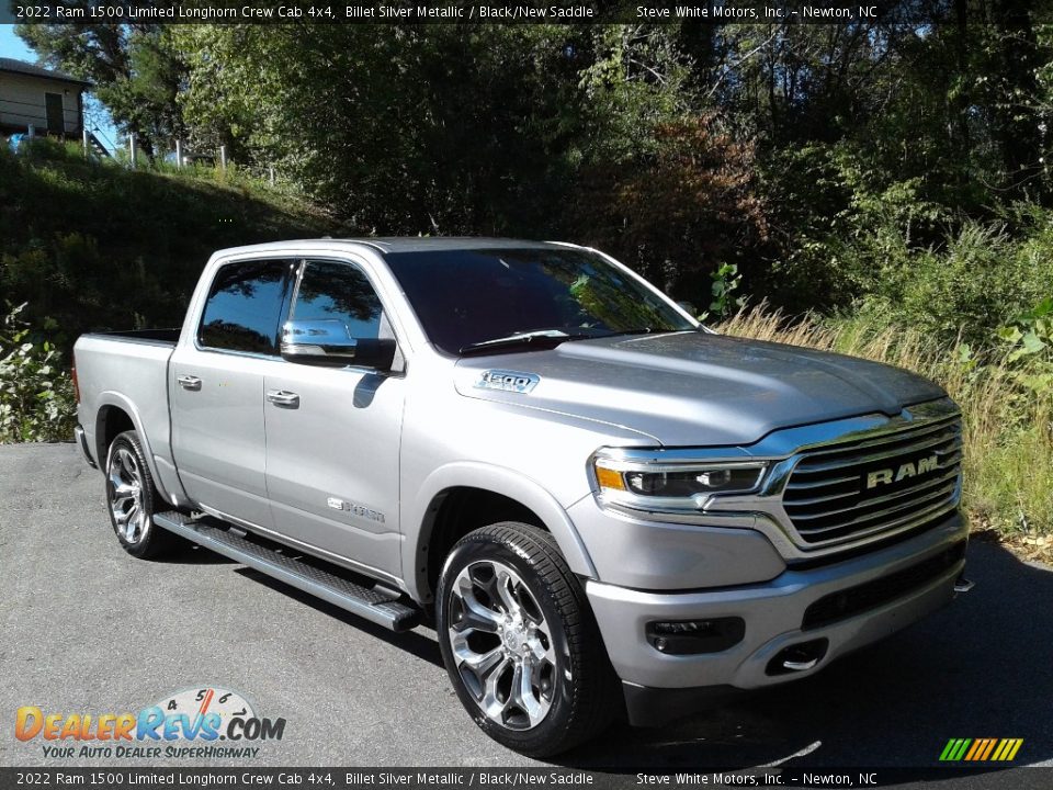 Billet Silver Metallic 2022 Ram 1500 Limited Longhorn Crew Cab 4x4 Photo #4