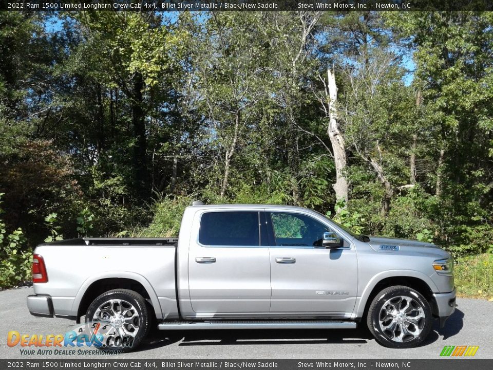 Billet Silver Metallic 2022 Ram 1500 Limited Longhorn Crew Cab 4x4 Photo #5