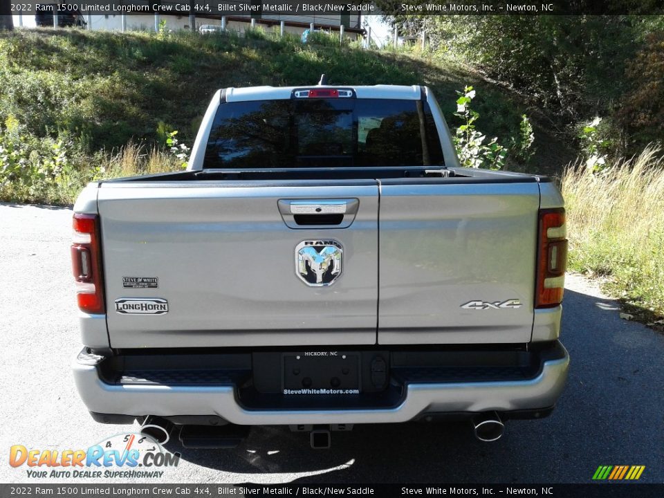 2022 Ram 1500 Limited Longhorn Crew Cab 4x4 Billet Silver Metallic / Black/New Saddle Photo #7