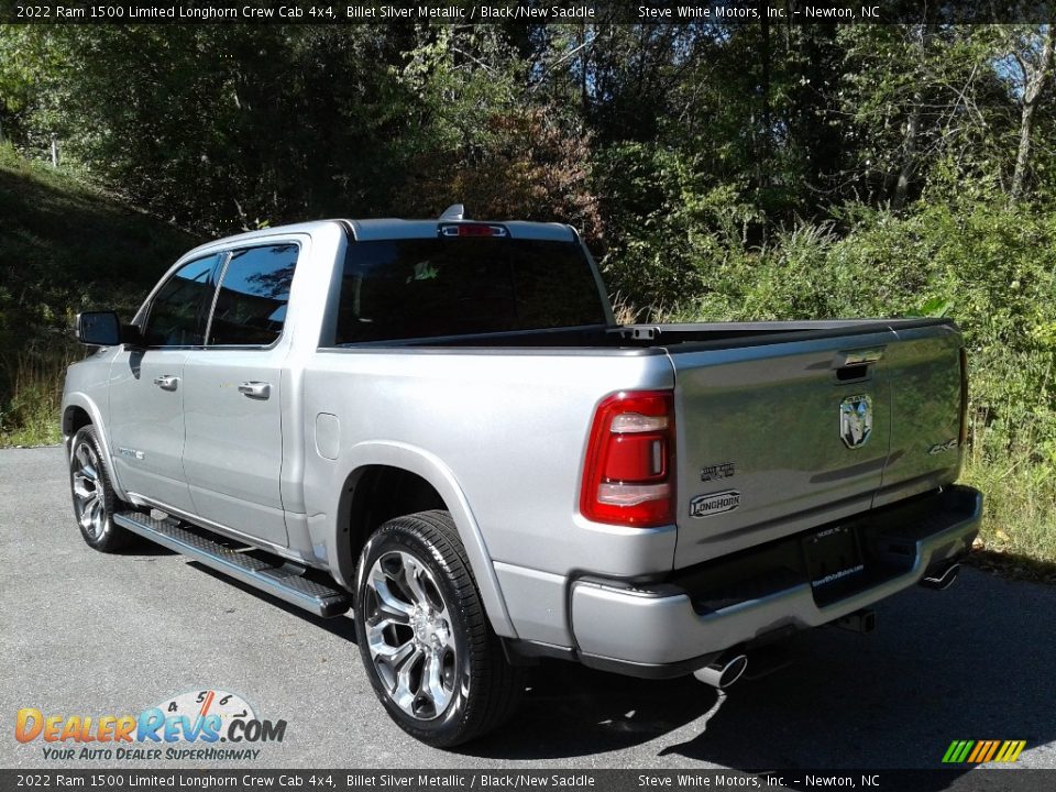 2022 Ram 1500 Limited Longhorn Crew Cab 4x4 Billet Silver Metallic / Black/New Saddle Photo #10