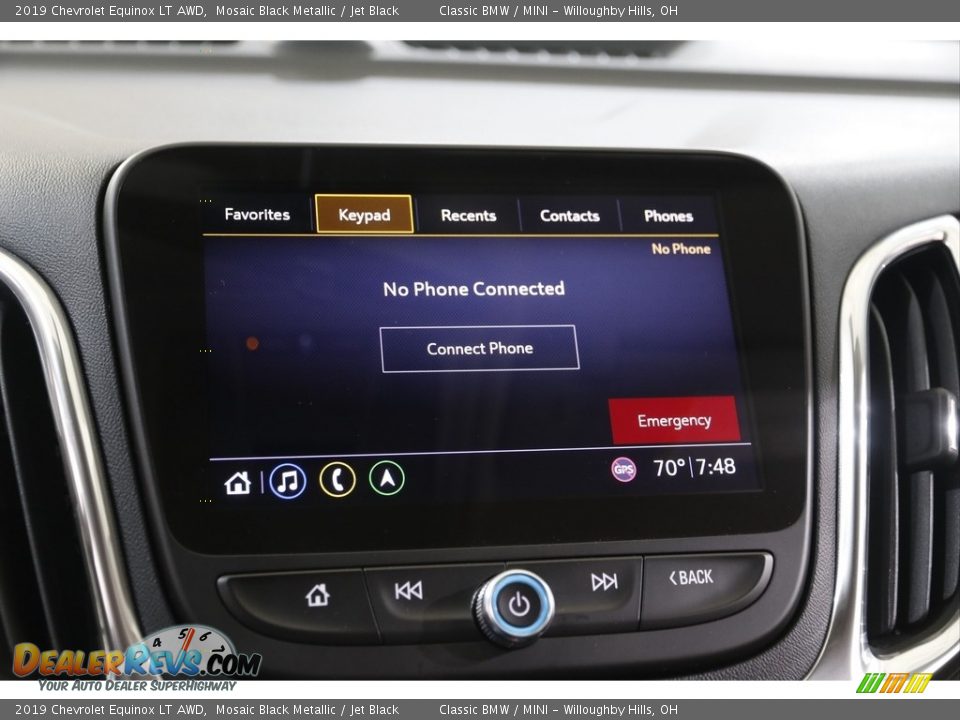 2019 Chevrolet Equinox LT AWD Mosaic Black Metallic / Jet Black Photo #13