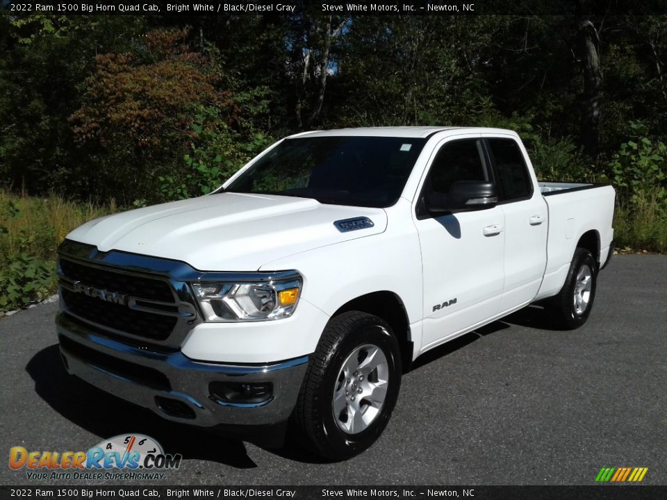 2022 Ram 1500 Big Horn Quad Cab Bright White / Black/Diesel Gray Photo #2