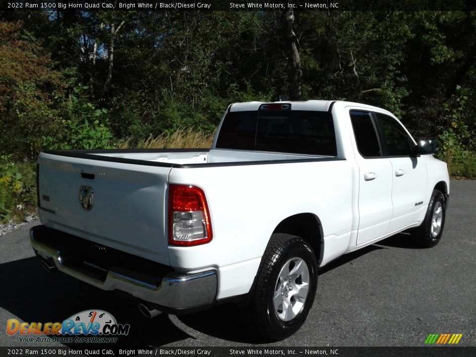 2022 Ram 1500 Big Horn Quad Cab Bright White / Black/Diesel Gray Photo #6